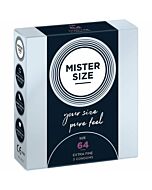 Mister size 64 (3 pack) - preservativos natural , latex