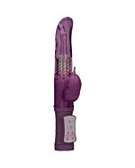 Rotating beaded dolphin vibrator - purple
