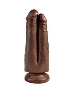 Two cocks one hole 7 inch - brown