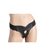 Bella adjustable velvet lined strap on harness