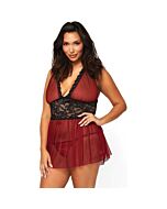 Leg avenue sheer halter babydoll & string
