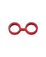 Japanese bondage - silicone cuffs - large - red
