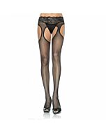 Lycra sheer garter pantyhose plus size