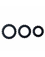 Baile  titan set 3pcs cock ring black 2.8 + 2.4 + 1.9 cm
