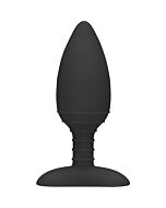 Heating anal butt plug - glow - black