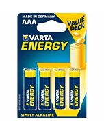 Varta energy  battery aaa lr03 4 units