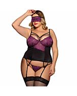 Subblime queen plus corset thing and blindfold black and purple