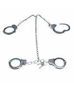 Hand and leg cuffs black.