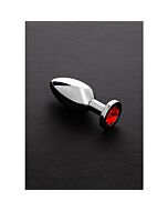 Jeweled butt plug red - medium