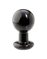 Round butt plug - large - black