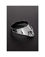 Metal hard neclace with ring and lock  12.5 cm