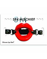 Sex & mischief silicone red lips black