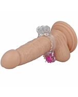 Casual ring vibrating double pleasure transparent