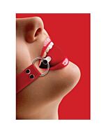 Ouch solid ball gag with rubber and ball red
