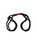 Hogtied - bind & tie - 6mm hemp wrist or ankle cuffs - black