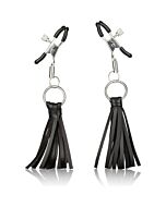 Playful tassels nipple clamps - black