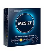 My size natural latex condom 53 width 3 pcs