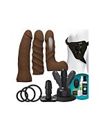 Vibrating dual density starter set - chocolate