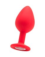 Large diamond butt plug - red