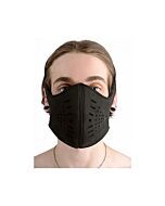 Neoprene snap on face mask - black