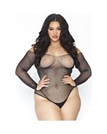 Leg avenue crystalized fishnet bodystocking 1x-2x