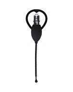 Urethral sounding vibrating bullet plug - black
