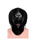 Hood mask zipper