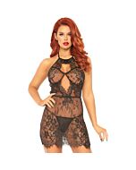 Lace dress and string black