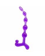 Bendy twist anal beads purple