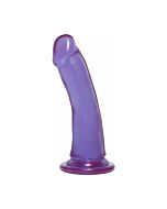 Crystal jellies 6.5 inch slim dong - purple