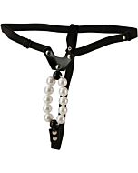 Lovers thong w. pleasure pearls