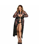 Subblime queen plus peignoir floral design long sleeves