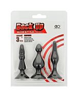 Back up silicone anal mini plugs kit