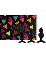 Feelztoys - bibi twin butt plug set 3 pcs black