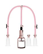 Clitoral & nipple pump set large - rose gold
