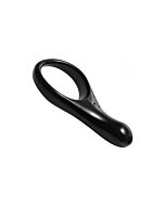 Captain taint stimulating cock ring - black