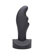 Electro zinger rippled e-stim silicone plug