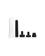 Travel enema water bottle adapter set 5 pieces black