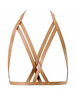 Bijoux indiscrets maze halter bra harness brown