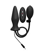 Ouch inflatable vibrating silicone plug black
