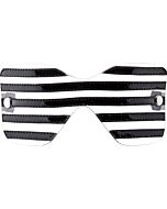 Translucent eyes mask with black stripes