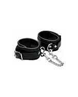 Premium leather ankle cuffs black