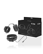 Vegan Bondage Set Collar and Handcuffs