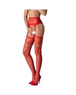 Red Fire Garter Stockings