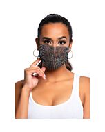Glamour Rhinestone Mask - Black