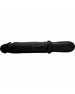8x pounder automatic thrust and vibrating dildo with handle - black