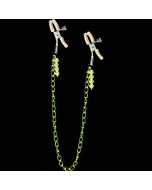 Chain nipple clamps purple