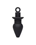 Plunged silicone hollow plug w/ inser - black