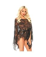 Leg avenue 3 pieces set long sleeve robe one size