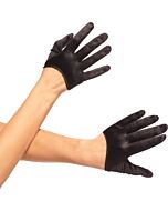Leg avenue mini cropped satin gloves black